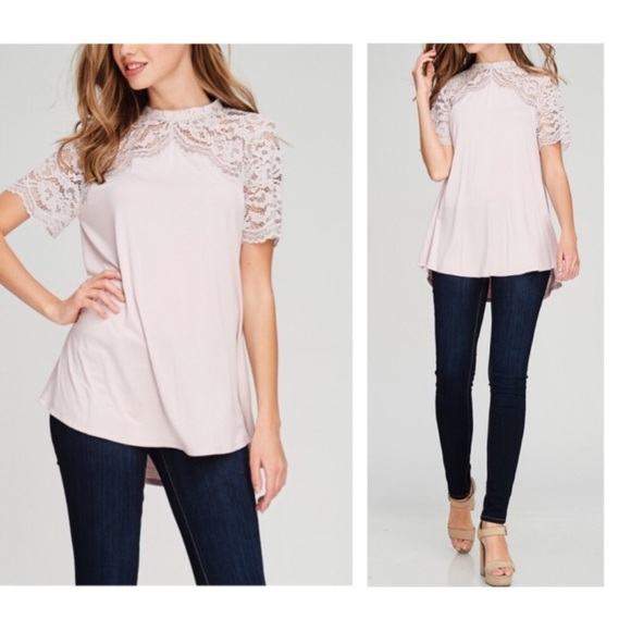 🖤Host Pick🖤 Blush Lace Top - Picture 3 of 4